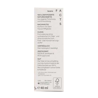 Fluido Solar Facial Spf50 Lavera 40 ml