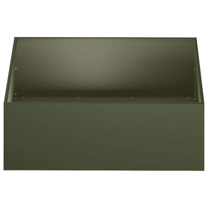 Macetero De Jardín Verde Oliva 60 X 60 X 20 Cm_2