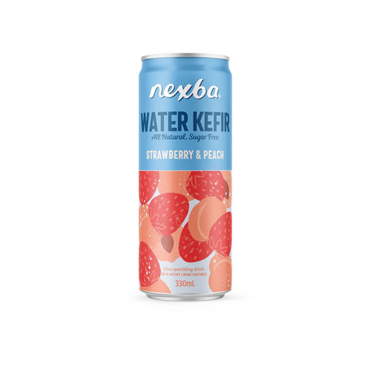 Nexba Agua De Kéfir Fresa Y Melocotón 330 Ml_0