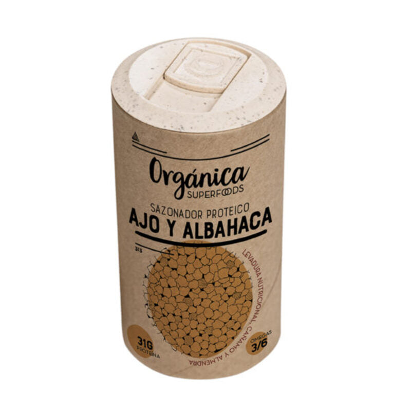 Sazonador Proteico Ajo Y Albahaca 50g - Orgánica Superfoods_0