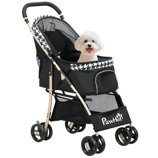 Pawhut Cochecito Para Perros Plegable Con 2 Puertas 80x44,5x97 Cm Negro_0