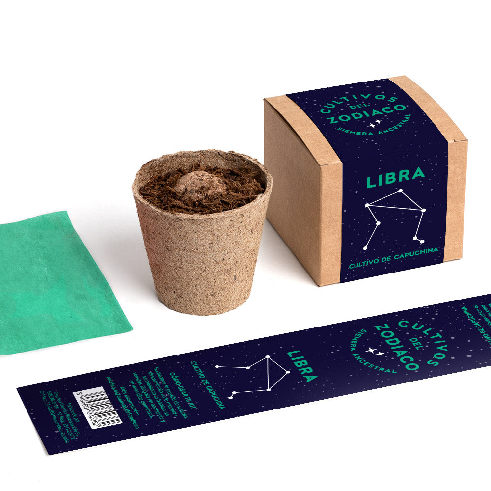 Cultivos del Zodiaco – Libra, Kit de Cultivo con Semillas de Capuchina, Regalo Astrológico - Resetea_3
