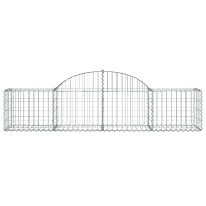 Cestas De Gaviones 9 Uds Forma De Arco Hierro 200x50x40/60 Cm_3