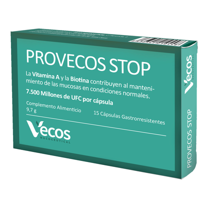 Provecos Stop Vecos 15 Cápsulas | Flora Vaginal Y Bienestar Íntimo | 25.000 Millones Ufc + Fos_0