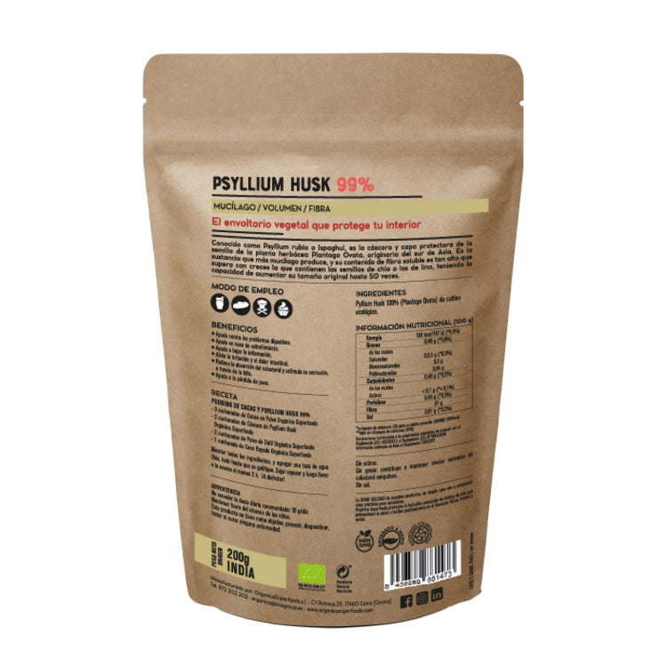 Psyllium Husk Bio Pureza 99% 1kg - Orgánica Superfoods_1