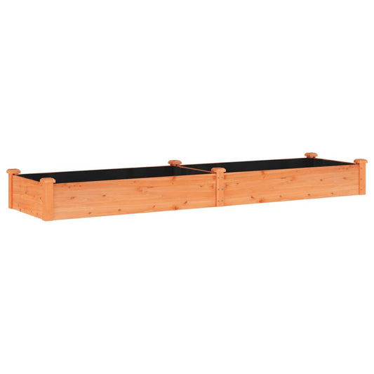 Jardinera Arriate Con Forro Madera Abeto Marrón 240x60x25 Cm_0