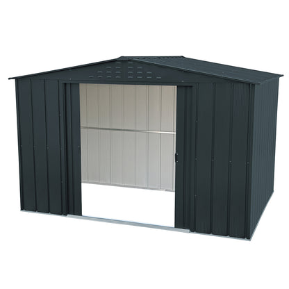 Caseta Cobertizo Colossus 10×8 Metal Gris Antracita_2