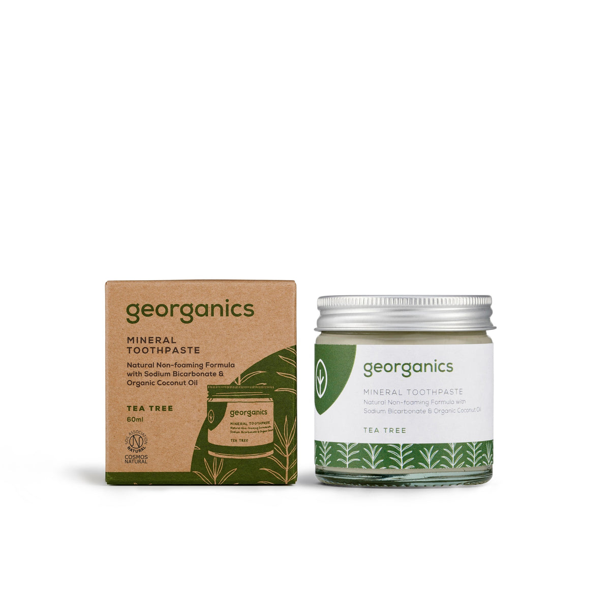 Dentífrico natural Árbol del té  y Coco Georganics 60 ml