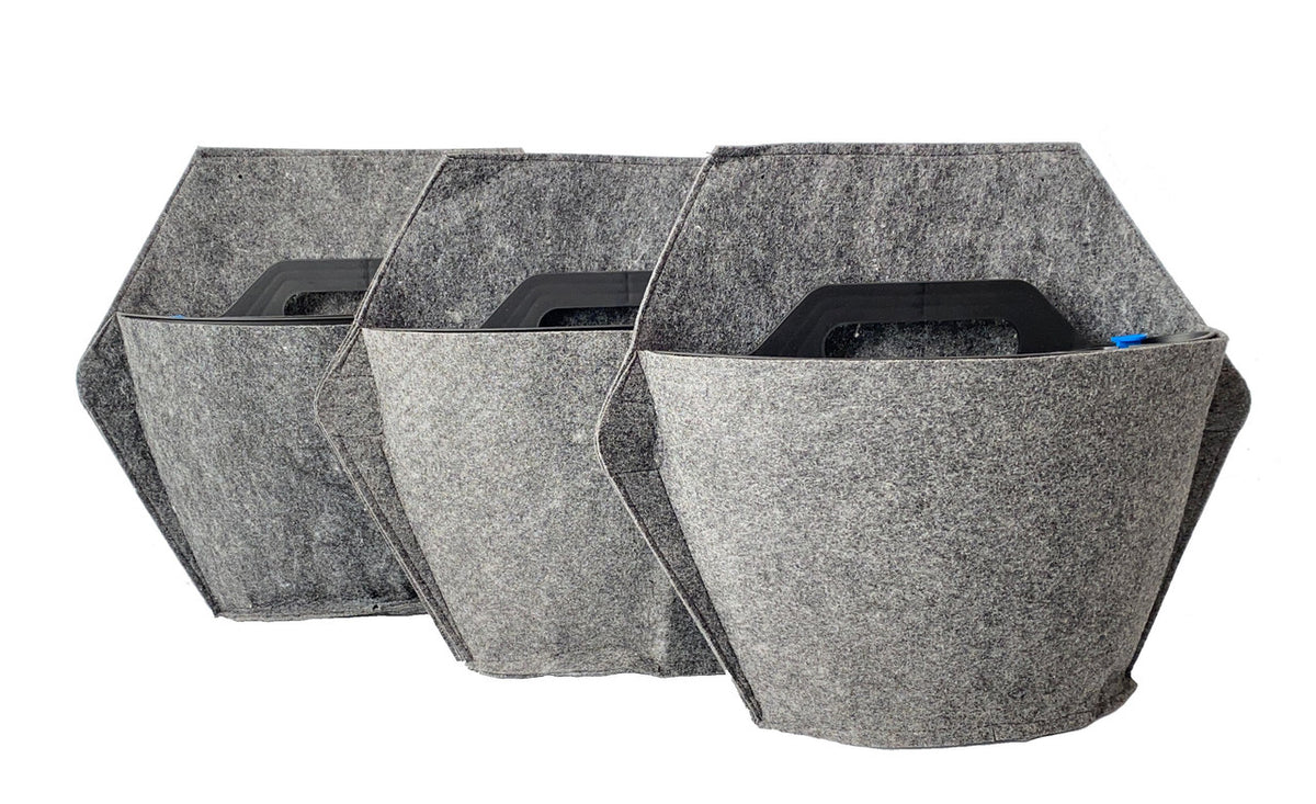 Jardín Vertical Modular Citysens Con Riego Automático De 3 Maceteros – Negro Con Funda Téxtil Reciclada_5