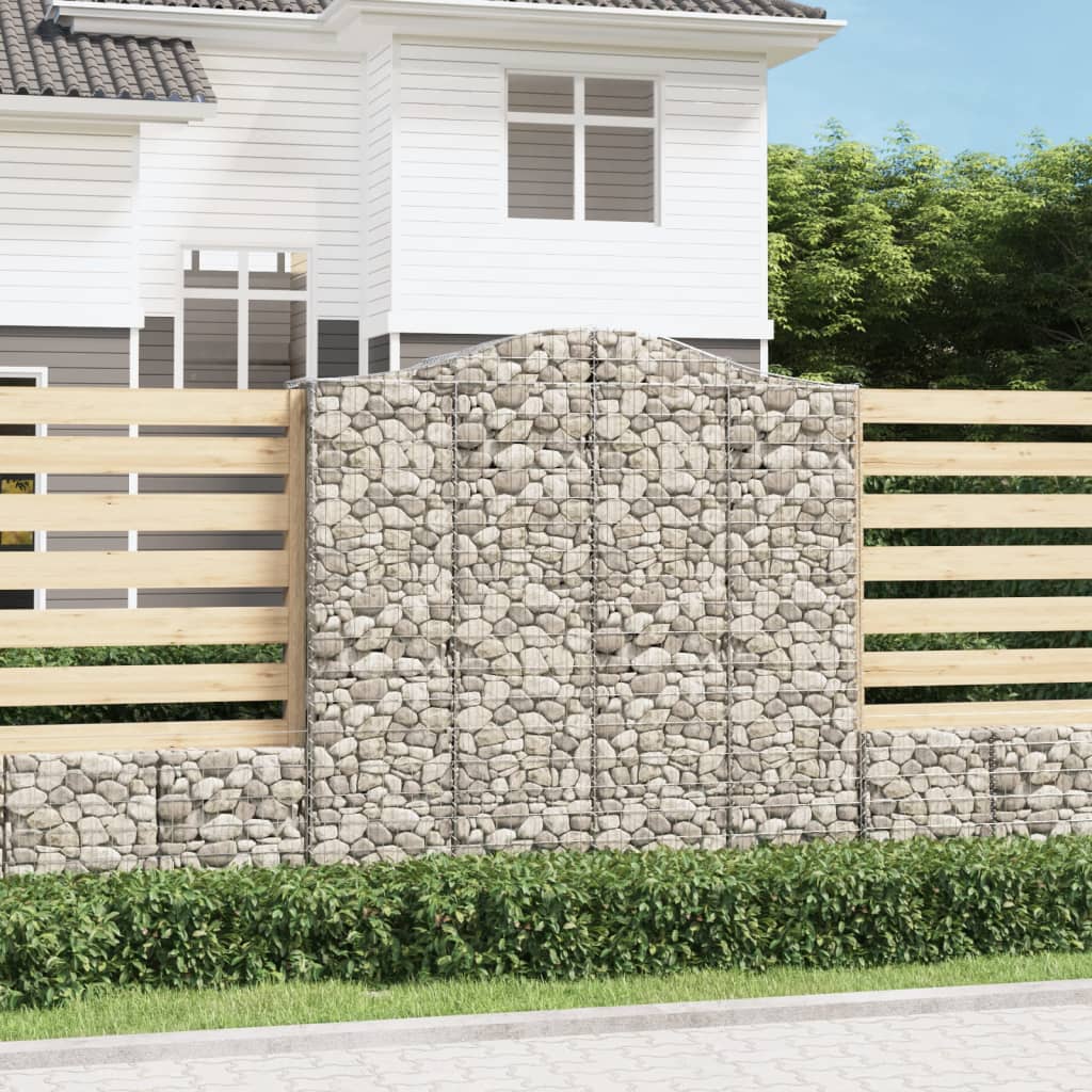Cestas De Gaviones 2 Uds Forma De Arco Hierro 200x50x200/220 Cm_1