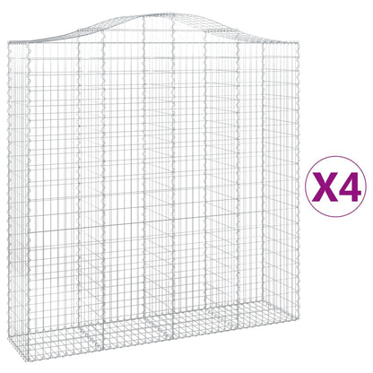 Cestas De Gaviones 4 Uds Forma De Arco Hierro 200x50x200/220 Cm_0