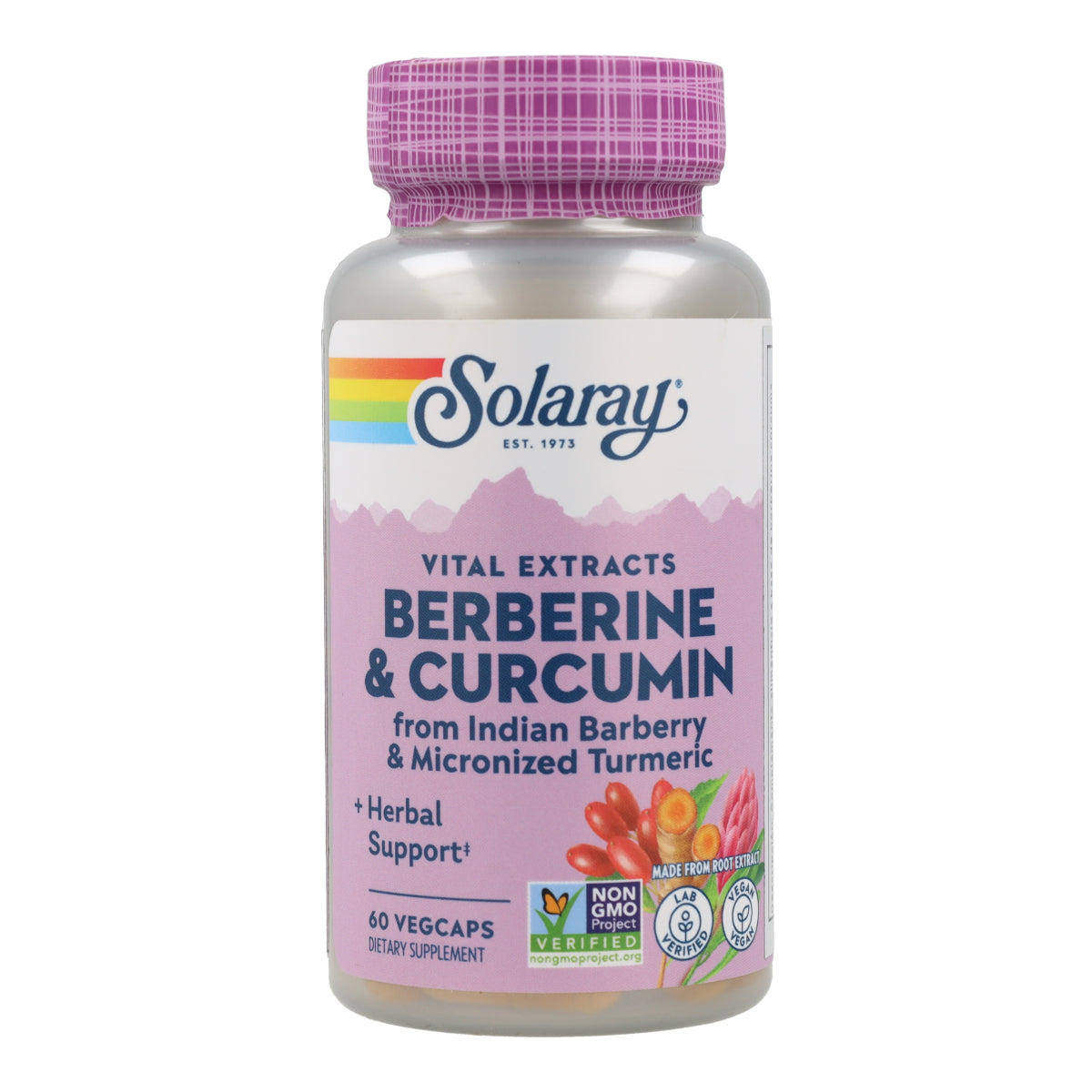 Berberine & Curcuma 600 Mg 60 Caps Solaray