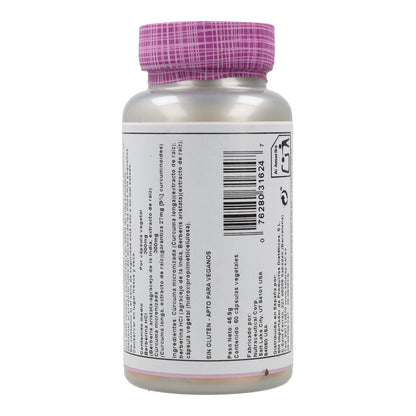 Berberine &amp; Curcuma 600 Mg 60 Caps Solaray