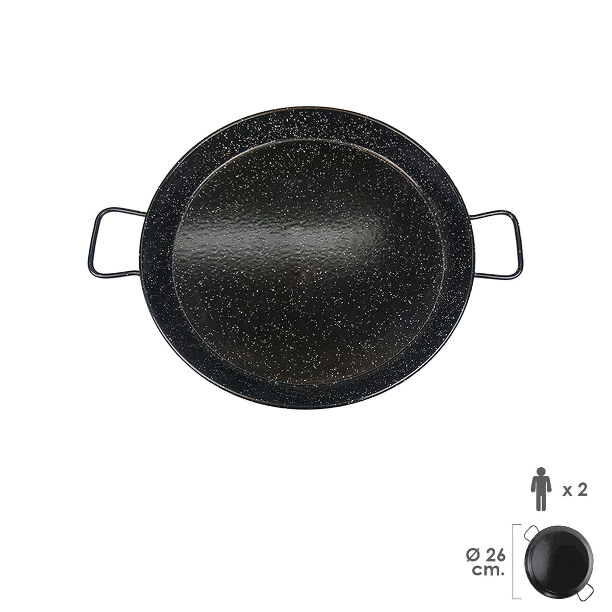Paellera Valenciana Esmaltada 2personas / 26 cm_0