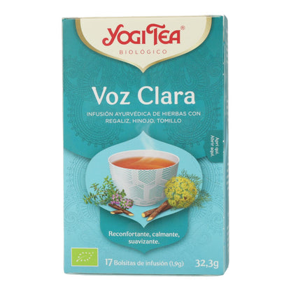 Yogi Tea BIO Voz Clara, 17 bolsitas