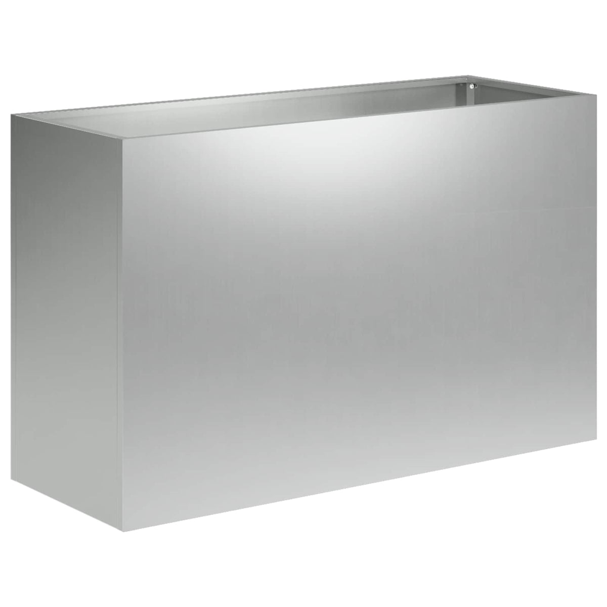 Macetero De Jardín Plateado 80 X 40 X 50 Cm Acero Galvanizado_0