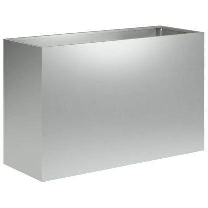 Macetero De Jardín Plateado 80 X 30 X 50 Cm Acero Galvanizado_0