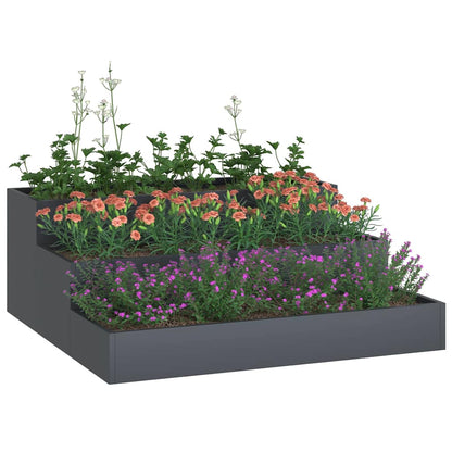 Macetero De Jardín Antracita 90 X 90 X 35 Cm_2