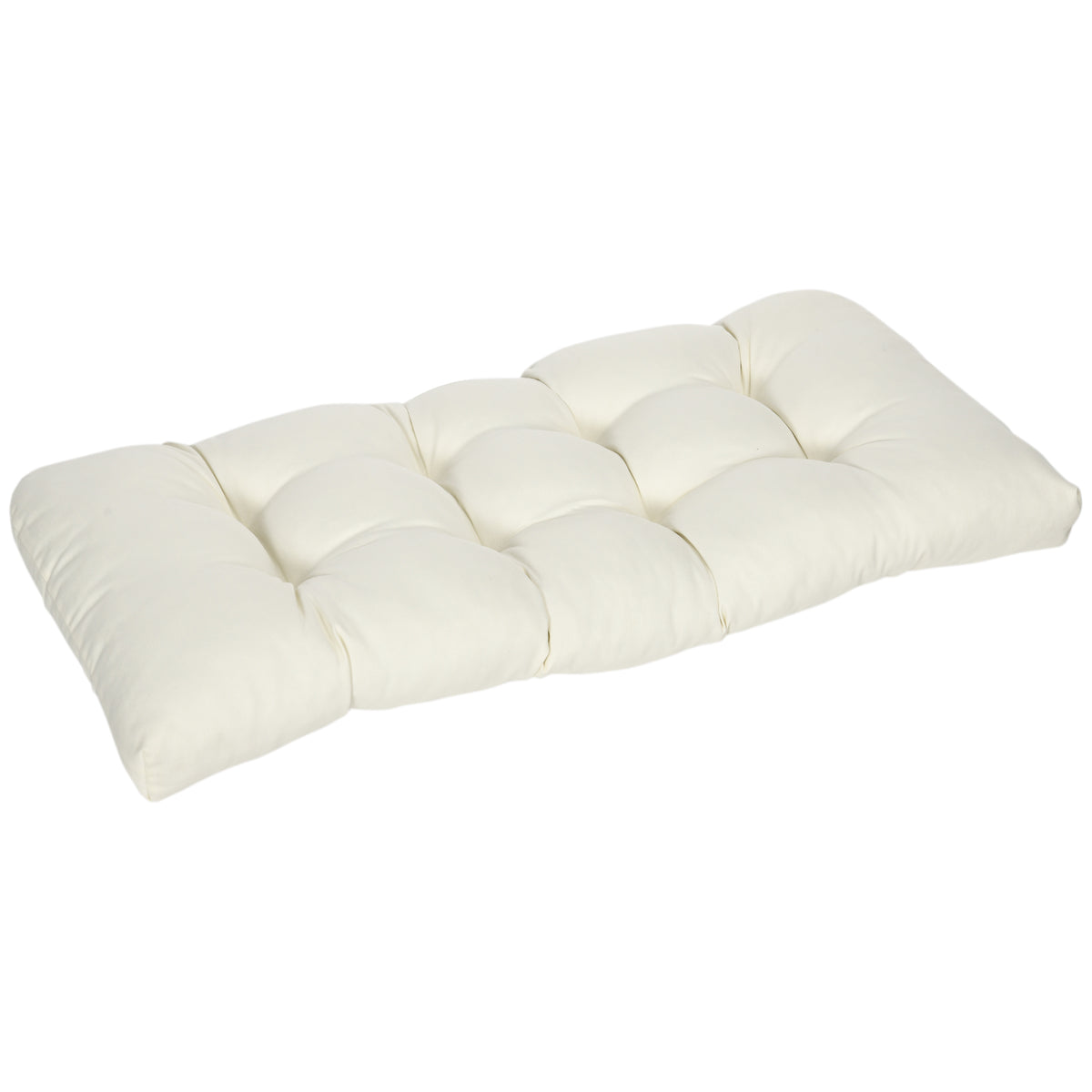 Outsunny Cojín Para Banco 2 Plazas 110x48x8 Cm Para Interiores Exteriores Crema_0