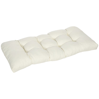 Outsunny Cojín Para Banco 2 Plazas 110x48x8 Cm Para Interiores Exteriores Crema_0