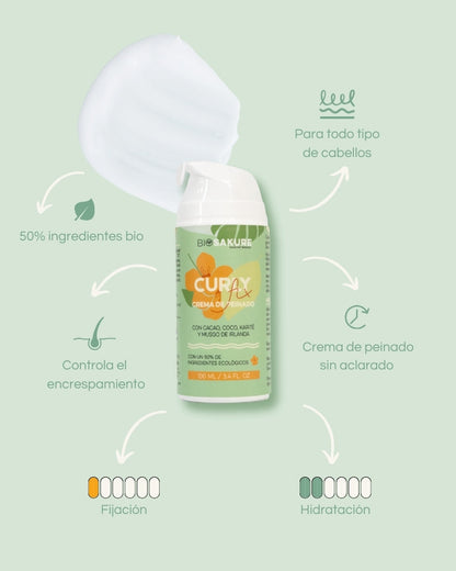 Crema De Peinado Para Rizos Perfectos E Hidratados Curly Fix 100 Ml Bio Sakure_1