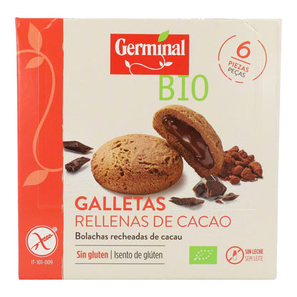 Galletas Sin Gluten rellenas de Crema de Cacao Germinal Bio, 200 gr