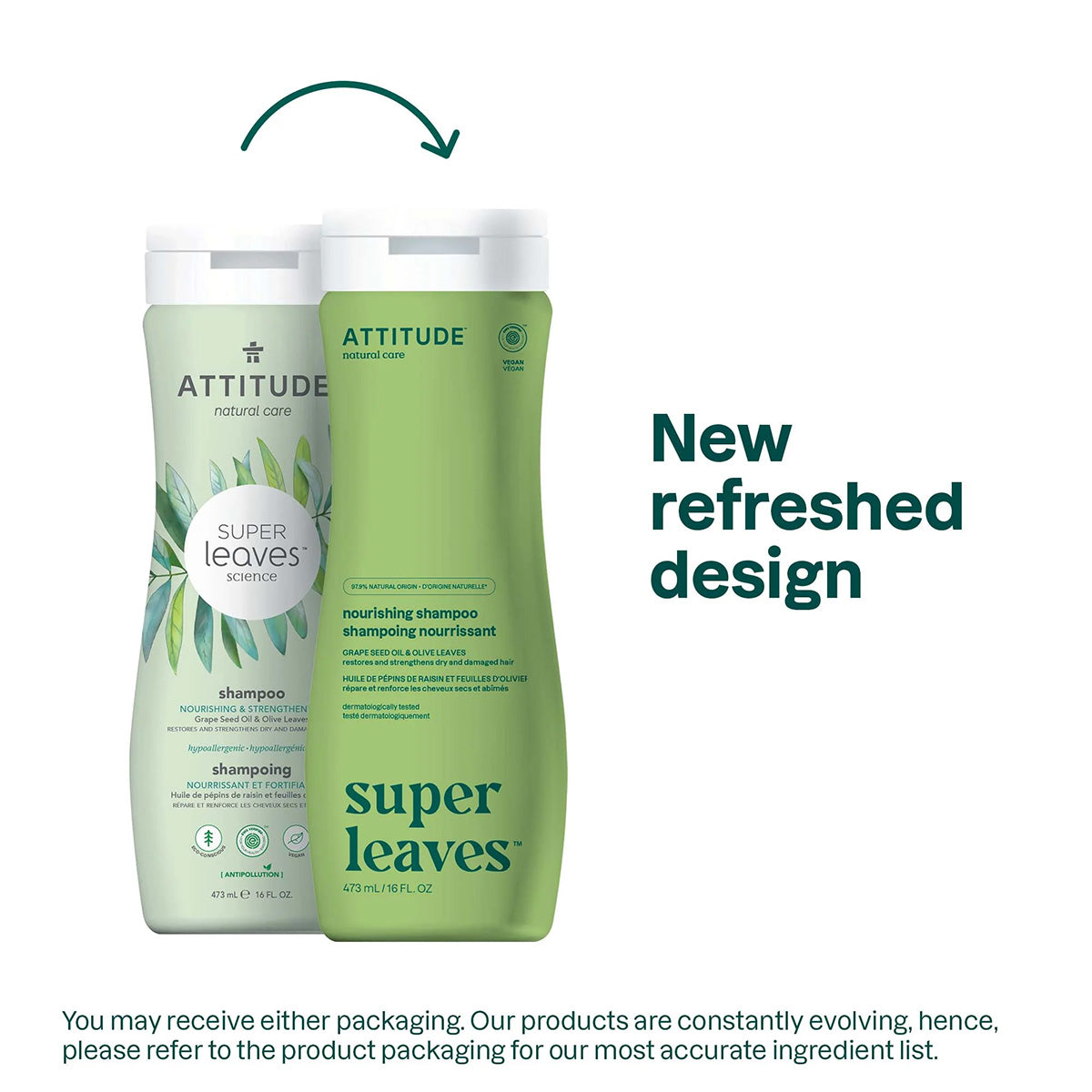 Super leaves Champú Nutritivo Nourishing Attitude 473 ml