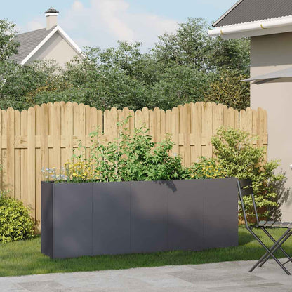Jardinera De Acero Laminado En Frío Antracita 200x40x80 Cm_2