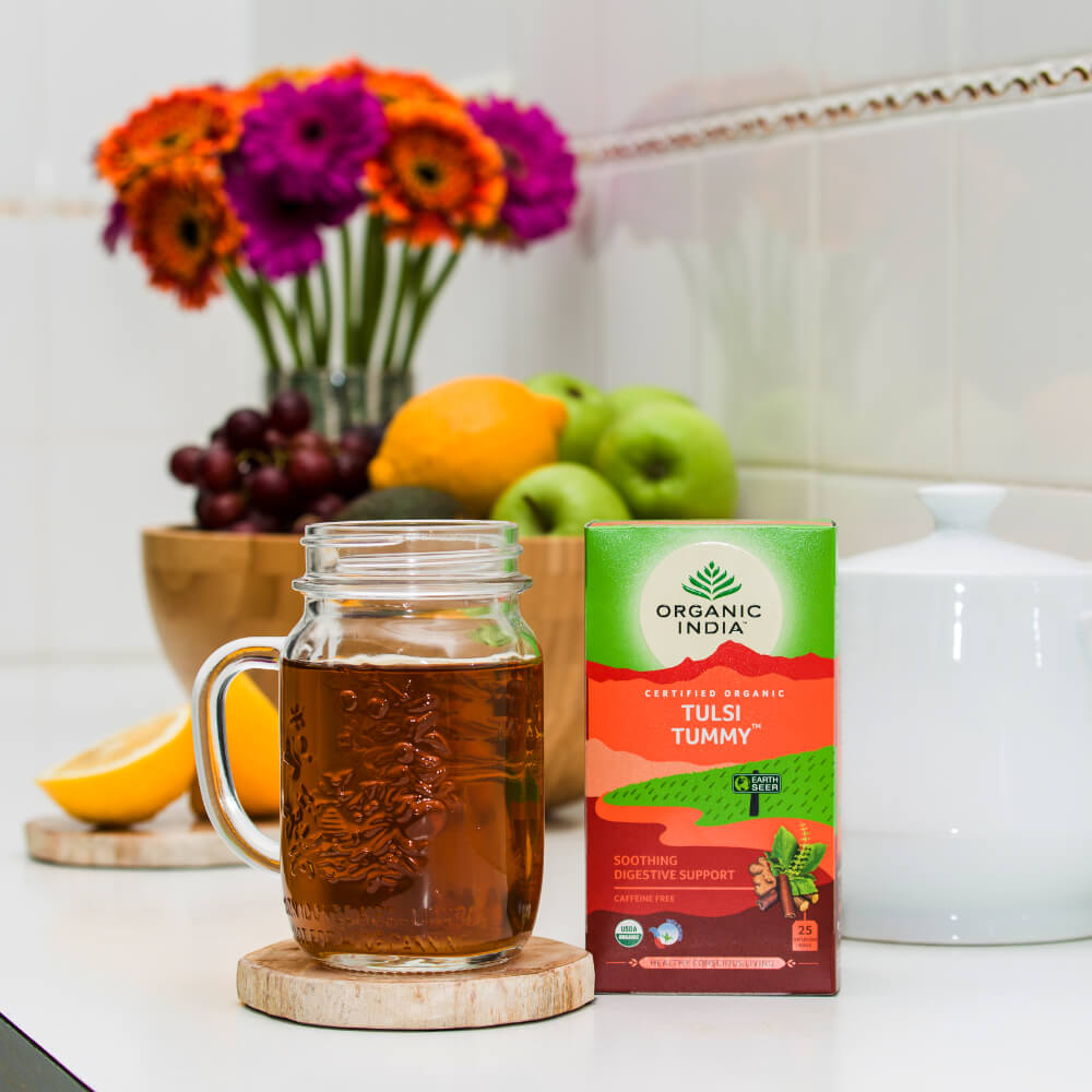 Tulsi Tummy Infusión Ayurvédica Organic India 25 bolsitas