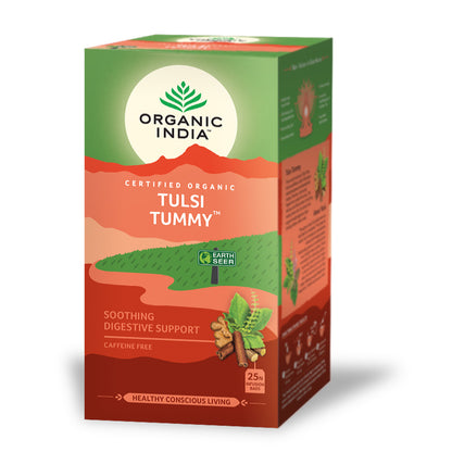 Tulsi Tummy Infusión Ayurvédica Organic India 25 bolsitas