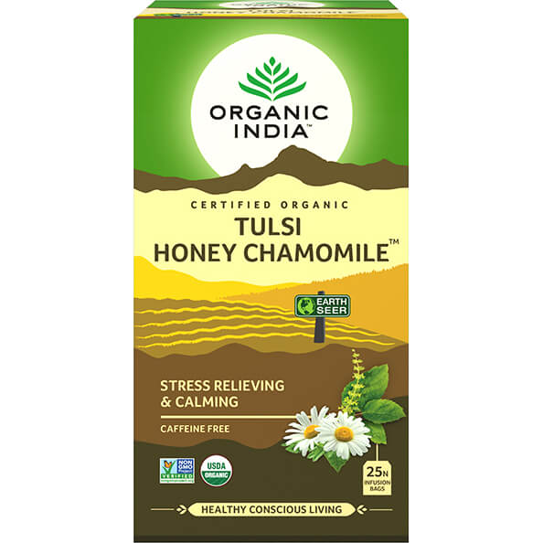 Tulsi Honey Chamomile Infusión Ayurvédica Organic India 25 bolsitas
