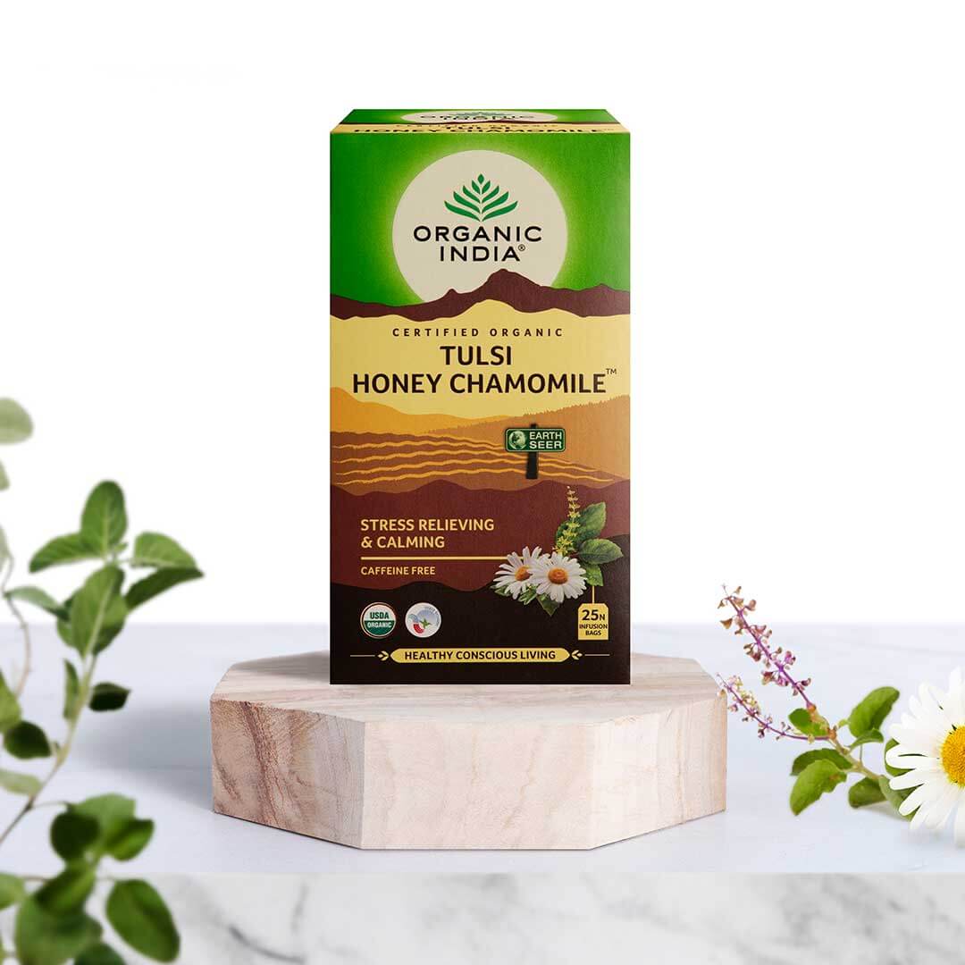 Tulsi Honey Chamomile Infusión Ayurvédica Organic India 25 bolsitas
