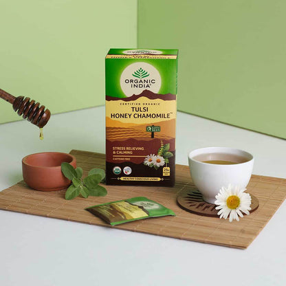 Tulsi Honey Chamomile Infusión Ayurvédica Organic India 25 bolsitas