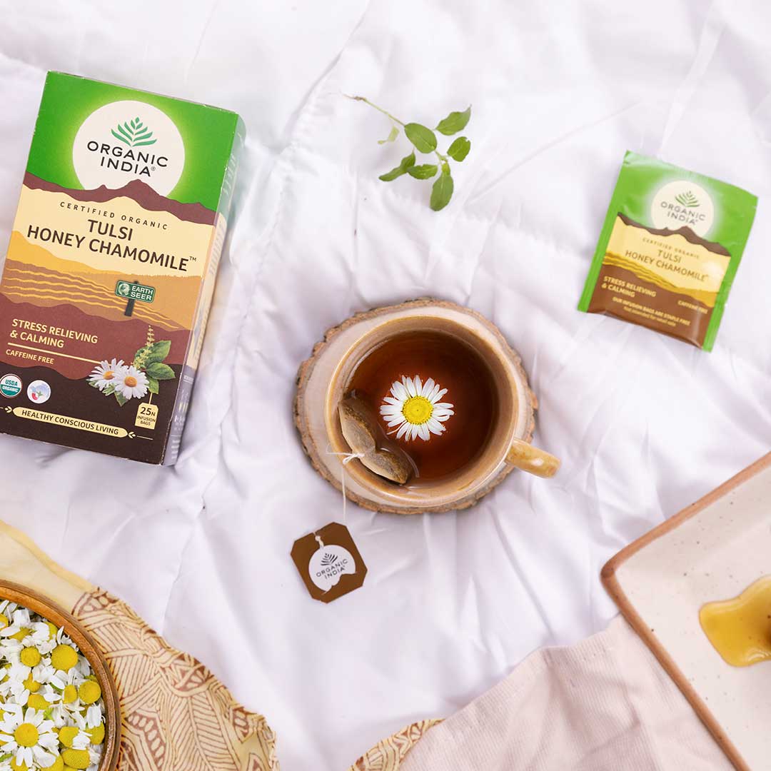 Tulsi Honey Chamomile Infusión Ayurvédica Organic India 25 bolsitas