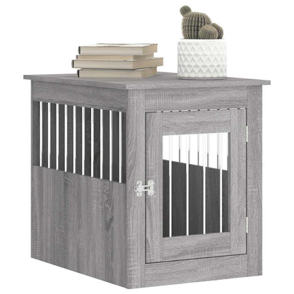 Jaula Para Perros Madera De Ingeniería Gris Sonoma 55x75x65 Cm_3