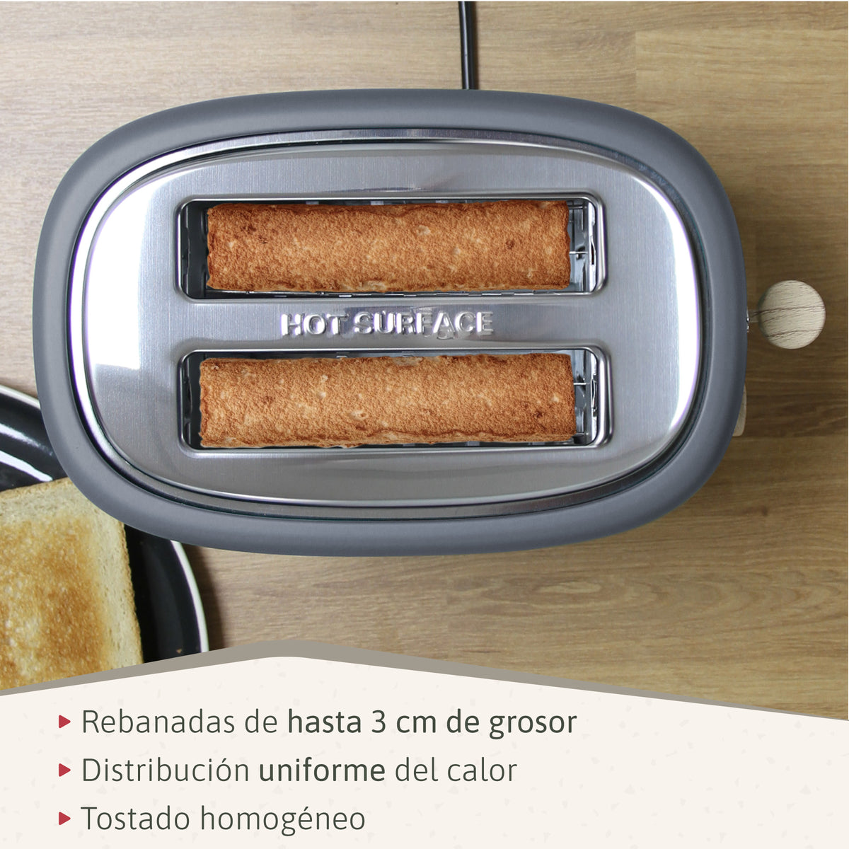 Briebe Nordic Set Tostadora Pan Ranura Ancha 2 Rebanadas + Tetera 2,3l Acero Inox, Inducción Libre Bpa, Skt1177gry, Gris_4