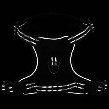Arnés Para Perros Con Correa Y Collar Ajustable Negro M_4
