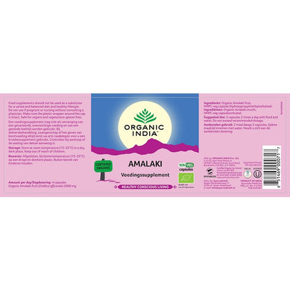 Amalaki Suplemento Ayurveda Orgánico Organic India 90 cápsulas