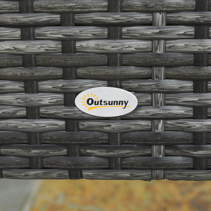 Outsunny Set Muebles De Jardín 4 Piezas De Ratán 2 Sofá Doble 2 Mesa Gran_4