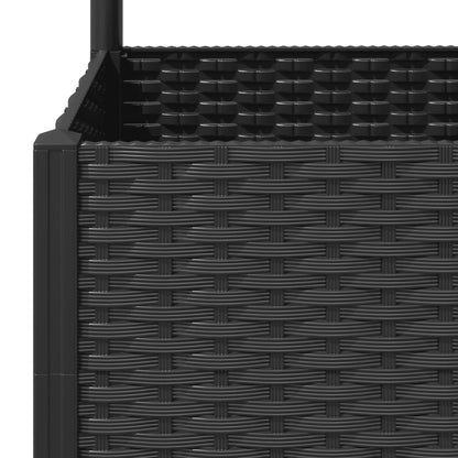 Jardinera De Jardín Con Enrejado, Color Negro, 80 X 40 X 136 Cm, Pp_5