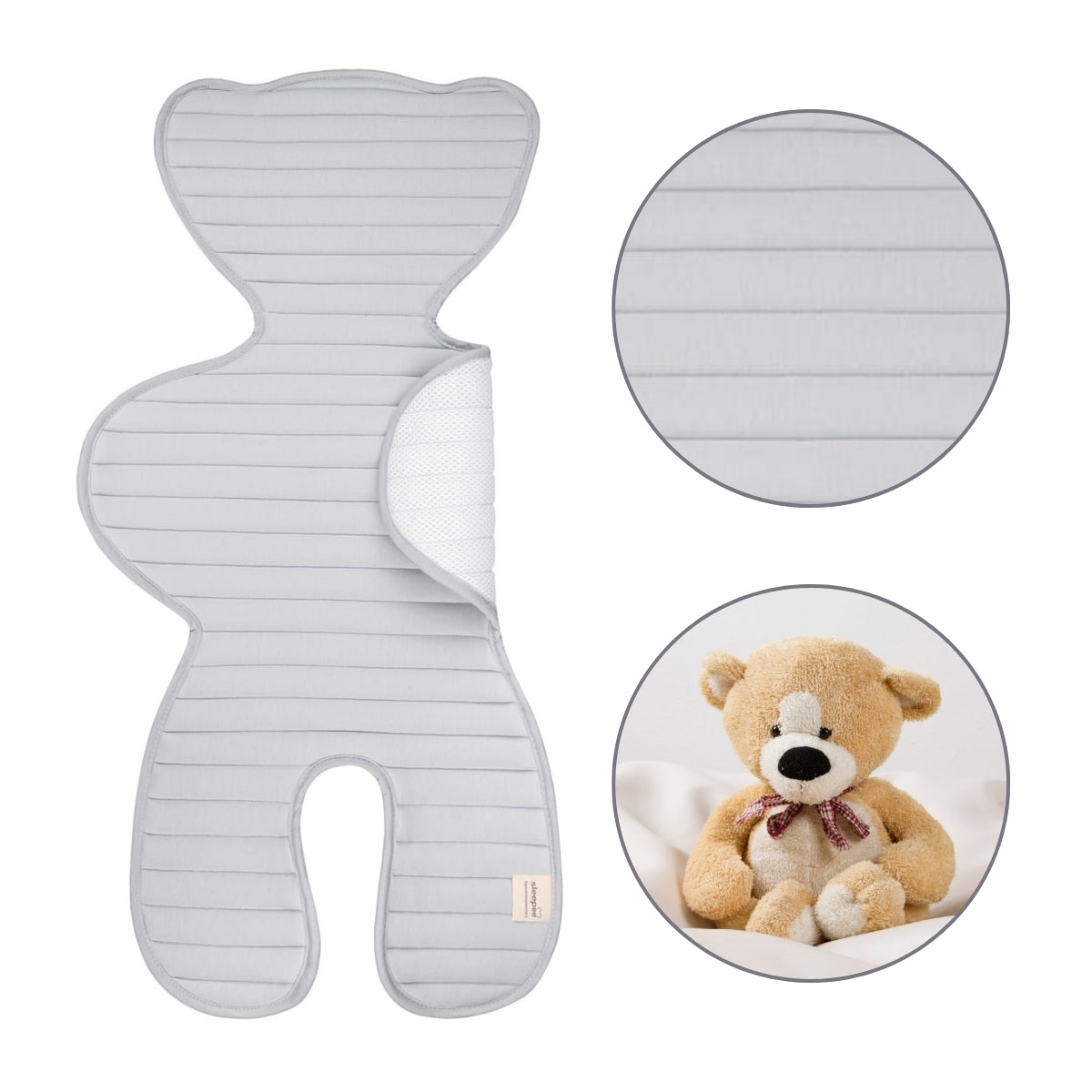 Colchoneta Unviersal Transpirable Para Silla De Coche Grey_2