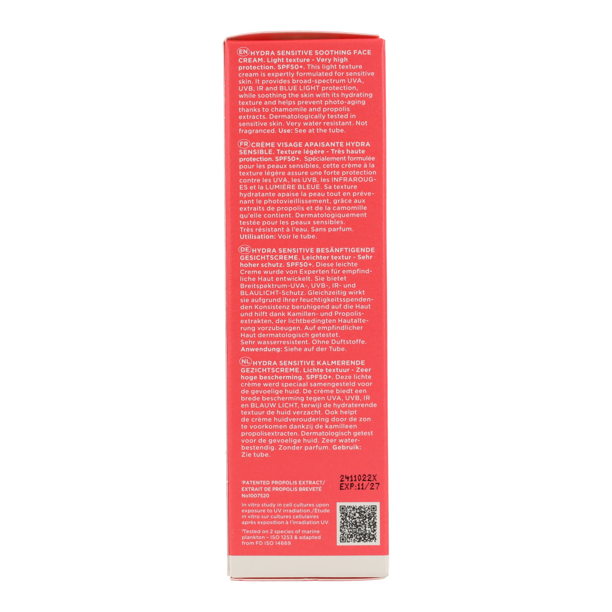 Crema solar calmante Hydra Sensitive SPF50 Apivita 50ml