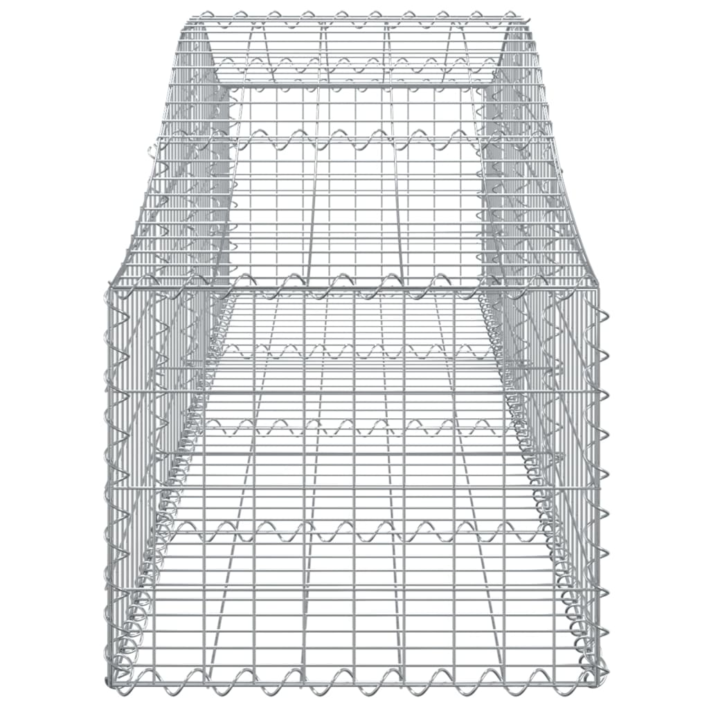 Cestas De Gaviones 9 Uds Forma De Arco Hierro 200x50x40/60 Cm_4