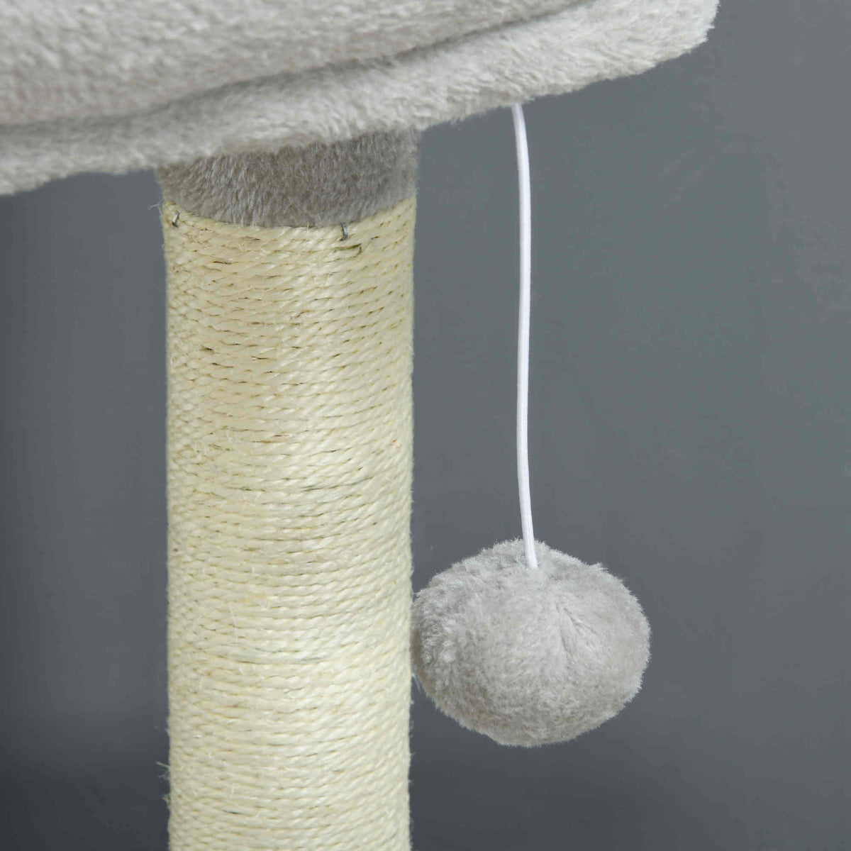 Pawhut Rascador Para Gatos Con Postes Cueva Plataformas Y Bolas Gris Claro_4