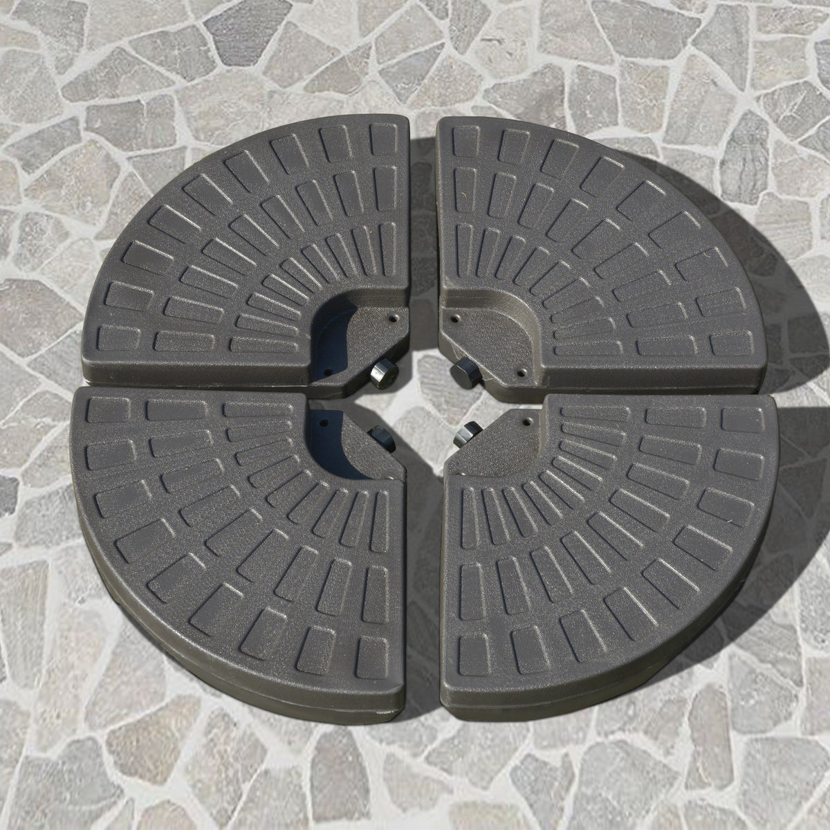 Outsunny Base Para Sombrilla 4 Partes Rellenable De Arena Y Agua Desmontable_1