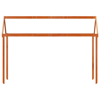Techo De Cama Infantil Madera Maciza Marrón 217x85,5x154 Cm_3