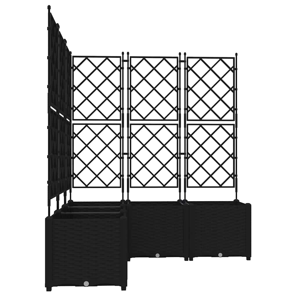 Macetero De Jardín 5 Uds. Negro 120 X 120 X 143 Cm Pp_4