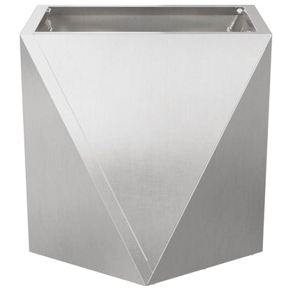 Jardinera 2 Pcs Plateado 40 X 40 X 40 Cm Acero Inoxidable_5
