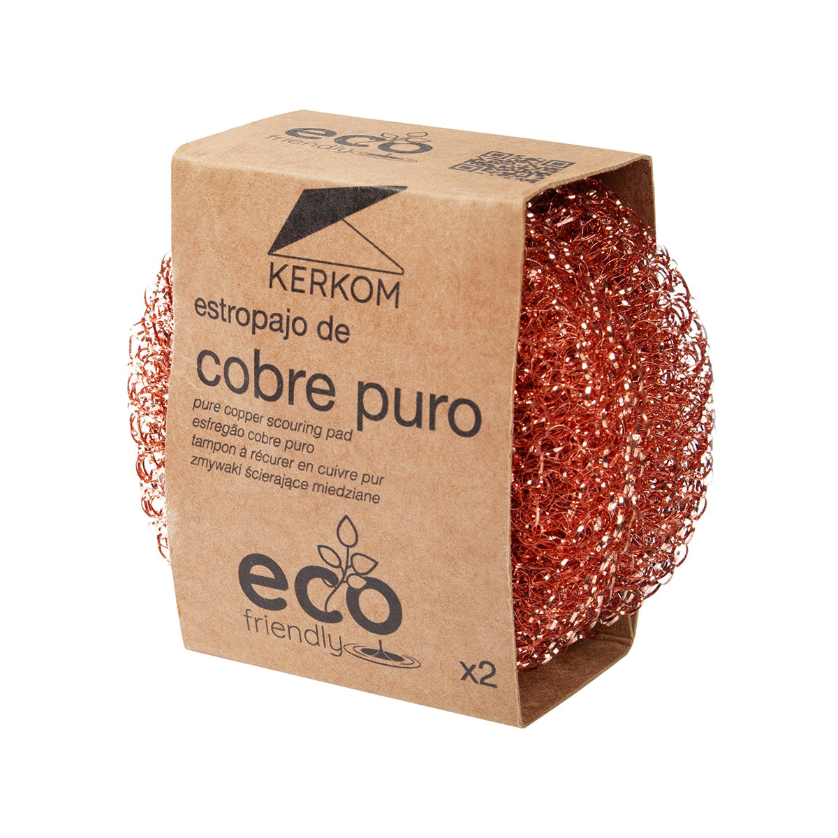 10 Estropajos de cobre puro Eco Friendly Kerkom (5 Packs de 2)