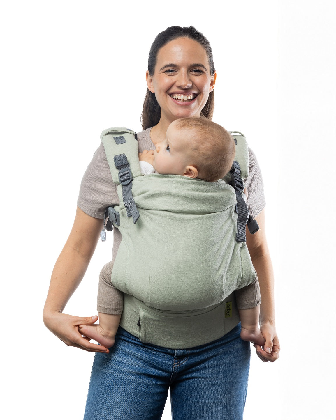 Mochila Portabebé Evolutiva Adaptable Boba X Linen Willow_0